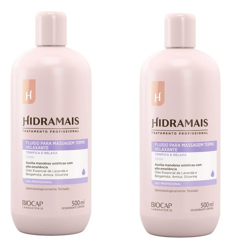 Kit 2 Fluido Desodorante Massagem Relaxante Hidramais 500ml