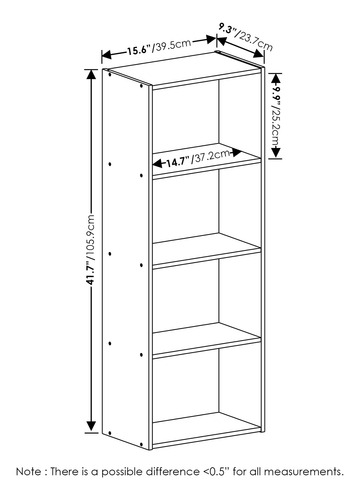 Estantería Para Libros 4 Niveles Color Rosa Y Blanco