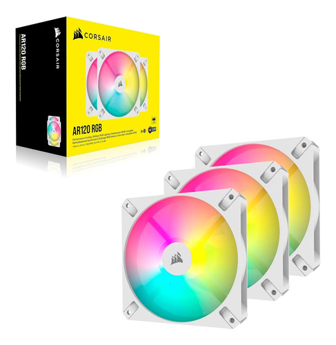 Ventilador Corsair Kitx3 Pwm 120mm Icue Ar120 Rgb White