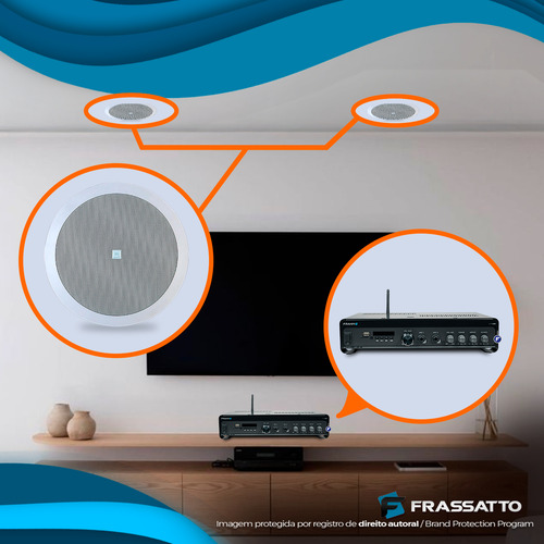 Som Ambiente Academia Optical Bluetooth + 12 Arandelas Jbl