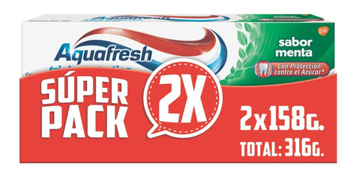 Pack Pasta Dental Aquafresh 158gr 2 Unidades