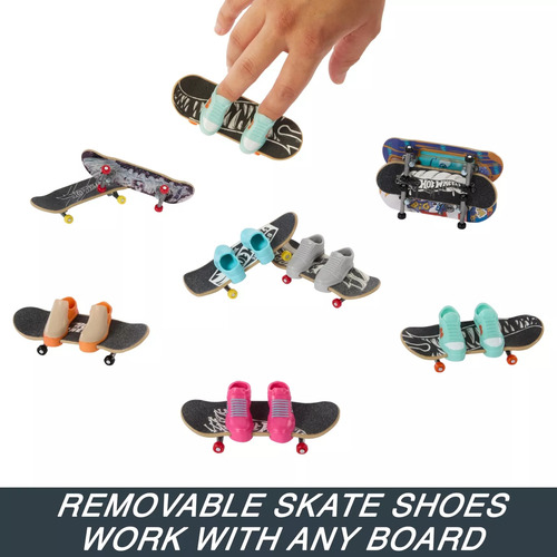 Hot Wheels Skate Set 10 Patinetas 5 Tenis Fingerboards Dedo