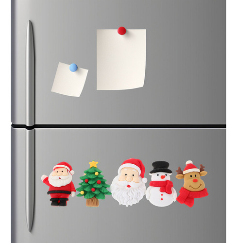 Abalorios Magnéticos De Navidad For Nevera, 5 Unidades