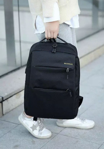 Imagen 2 de 5 de Mochila Antirrobo Impermeable + Bandolera + Cartuchera