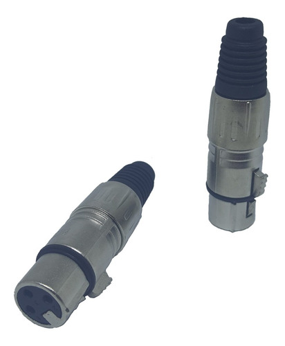 Conector Ou Plug Canon / Xlr Fêmea Csr Metal Com 20 Unidades