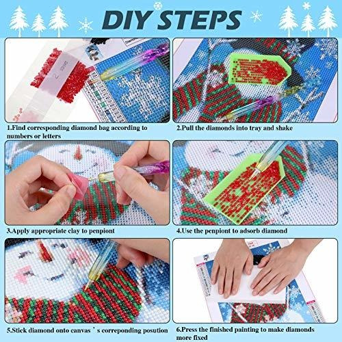 5d Diy Kit Pintura Diamantes Navidad Adultos Llenos Artesan