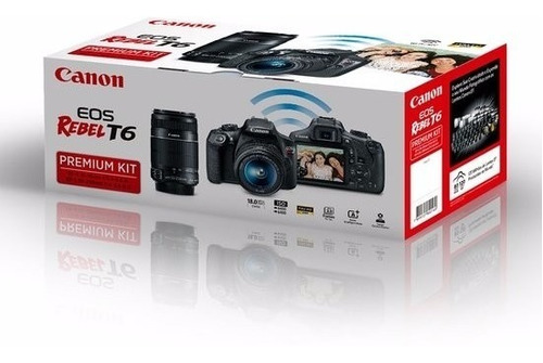Canon T6 Premium Kit +18-55mm +55-250 Revend Autoriz Canon
