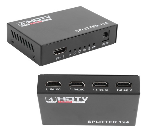 Duplicador Splitter Cable Hdmi 1x4 Divisor Full Hd 1.4 Hub