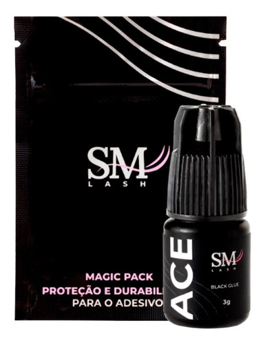 Cola Sm Ace 3ml Extensão Cílios Fio Premium Black Anvisa