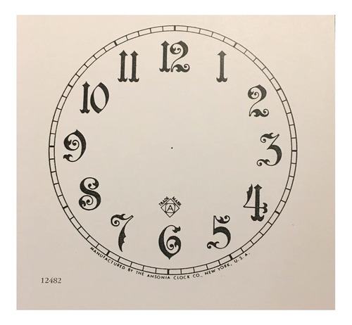 Galapagoz Reloj Antiguo Esfera Carton Original Color Blanco