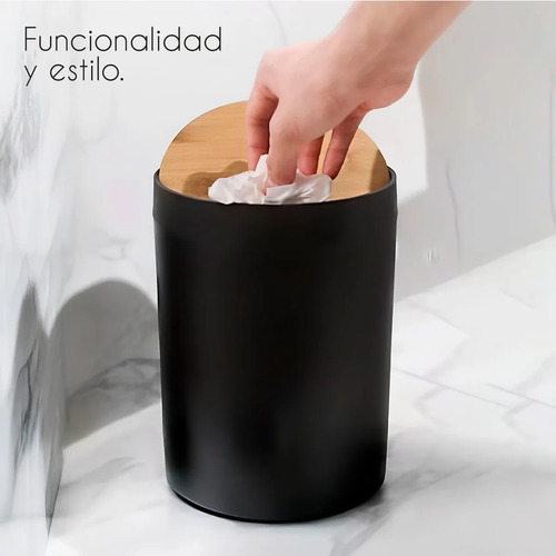 Accesorios De Baño Set 6 Piezas Elegantes Minimalistas Modernas Negro