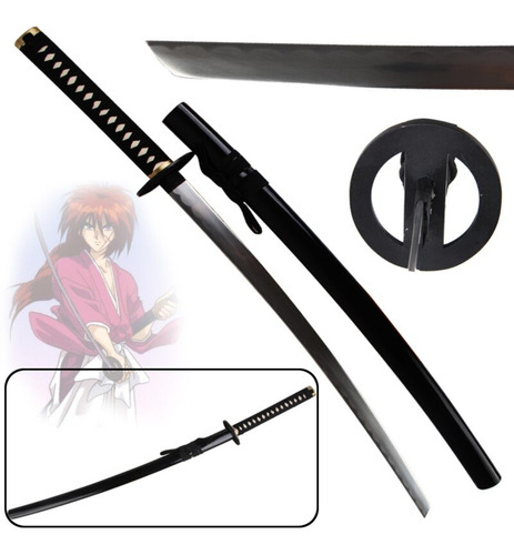 Imagem 1 de 3 de Espada Katana Sakabatou Samurai X Rurouni Kenshin + Suporte.