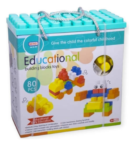 Bloques De Construcción Educativo Juguetes 80 Piezas Regalo