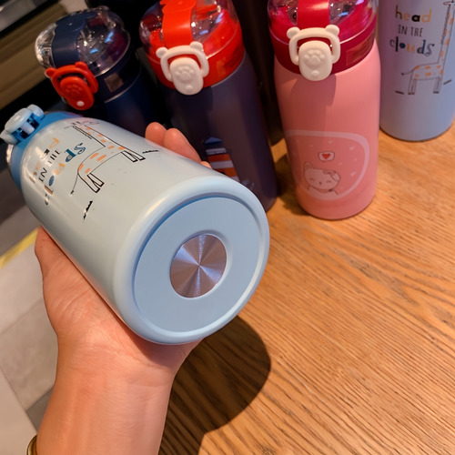 Termo Infantil Acero Inoxidable 350ml Con Popote Seguro
