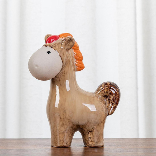 1 Par De Figuras De Caballos De Cerámica Para Decoración