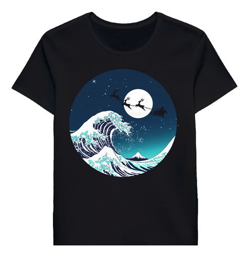 Remera The Great Wave And Santa Claus 129626925