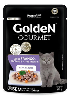 Ração Molhada Golden Gato Filhote Frango Abóbora Arroz 70g