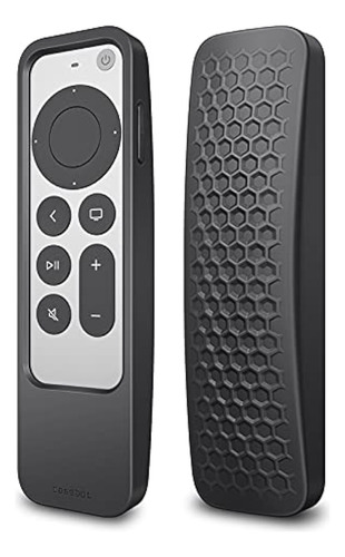 Funda Protectora 2 En 1 Control Tv Siri Remote Negro Ligera Negro