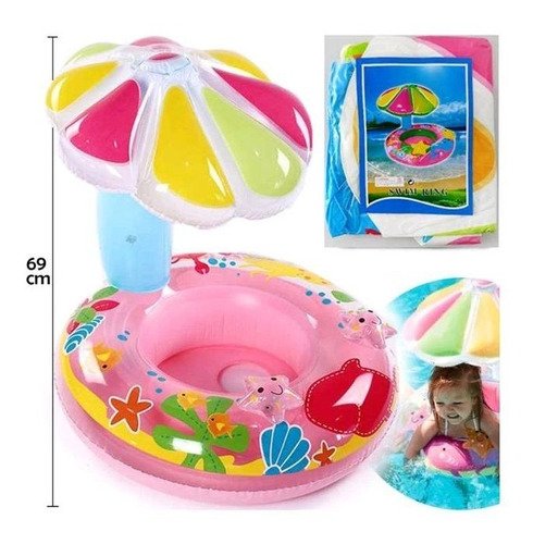 Bote Salvavida Inflable Palmera Con Asiento Y Techo