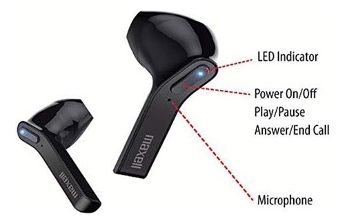 Audífonos Bluetooth 5.0 Maxell Jelleez True Wireless + Est