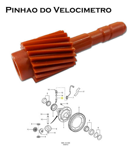 Pinhao Velocimetro-- Peca Original-codigo Focus-2000-2009