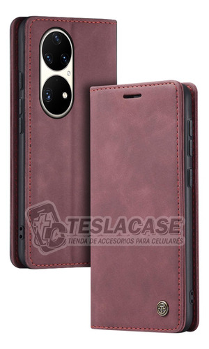 Carcasa Para Huawei P50 Pro Caseme Rojo Flipcover