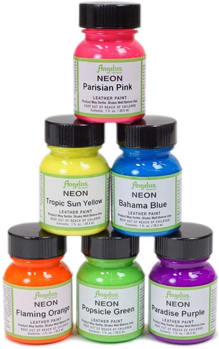 Angelus Neon Acrylic Paint Starter Kit, 6 Pack
