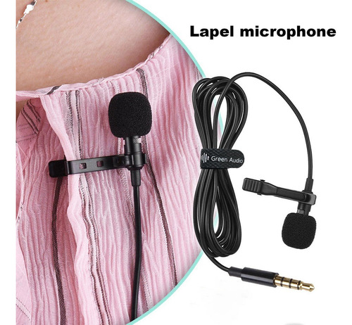 Micrófono De Solapa Micrófono Lavalier De Micrófono Portátil