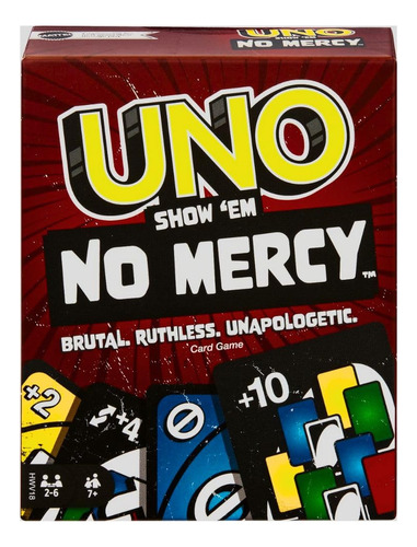 Uno Juego Cartas No Mercy Para Niños De 7 Años En Adelante