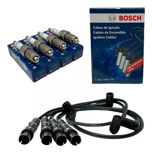 Kit Cable + Bujia 1 Elec Bosch Para Vw Fox Suran 1.6 8v
