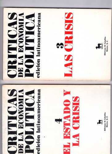 Criticas De La Economia Politica  18 Vols. Año 1977 A 1986-1