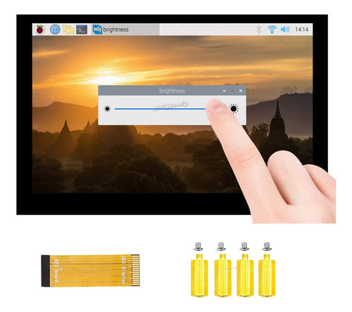 Frambuesa Pi Lcd Pantalla Tactil Capacitiva Dsi Interfaz Iot