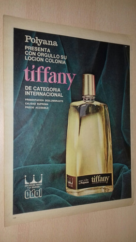 P252 Clipping Publicidad Perfume Tiffany Año 1968