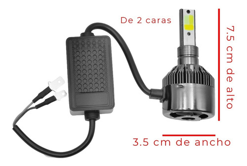 Kit 2 Focos H3 Led 2caras Alta Multicolor