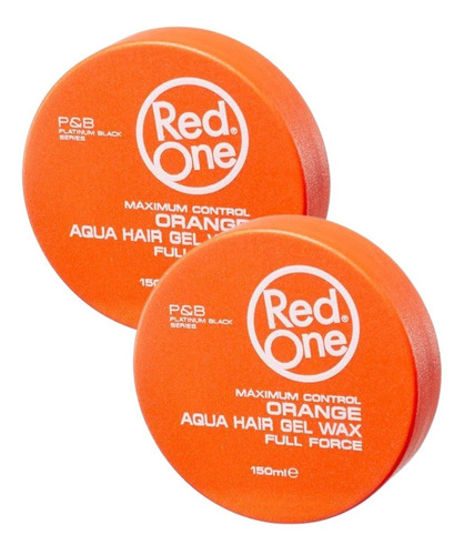 2 Red One Maximum Control Orange Aqua Hair Gel Wax