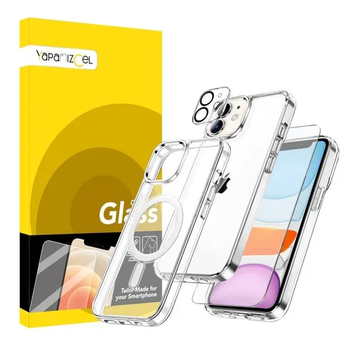 comprar Kit Funda Para iPhone Magsafe + Mica Pantalla + Mica Cámara