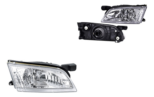 Par Juego Faros Nissan Altima 1998 - 1999 Con Base Depo Qwe