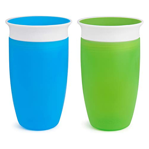 Miracle 360 Sippy Cup, Verde/azul, 10 Oz, 2 Unidades