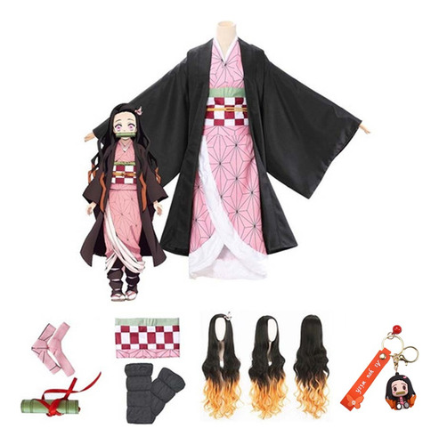 Demon Slayer Kamado Nezuko Kimonocosplay Disfraz Anime Traje