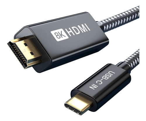 Agfinest Cable Usb C A Hdmi 2.1 De 6.6 Pies, 8k 60 Usb Tipo