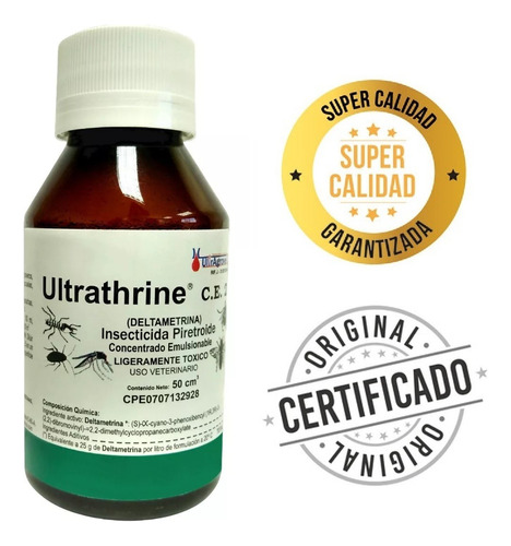 Ultrathrine 50 Efectivo Mata Chiripas Y Cucarachas Original 