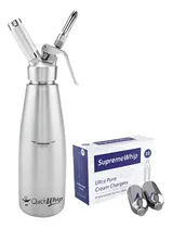 Comprar Cremera Sifón 1l Full Acero Inoxidable+10 Cápsulas Universal