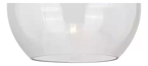 Lampara De Techo Colgante Moderna De 1 Luz 12'' De Vidrio Estructura Negro