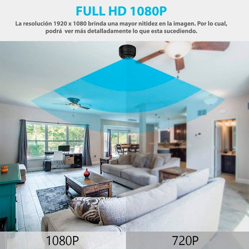 Imagen 9 de 10 de Cámara Oculta Espía Wifi Full Hd 1080p A Batería Visión Noct