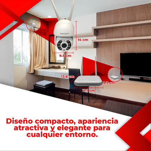 Kit Secucore KITIPEWZ204I Cctv 4 Camaras Wifi Inalambricas Vision Nocturna