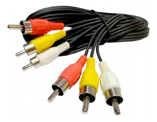 Cable De Audio Y Video Rca 3x3 1 Mt