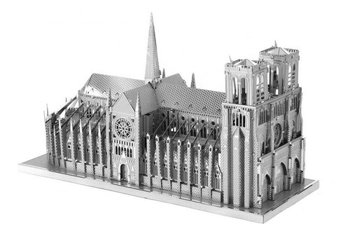 Arquitectura - Notre Dame  - Rompecabezas 3d Metal Model
