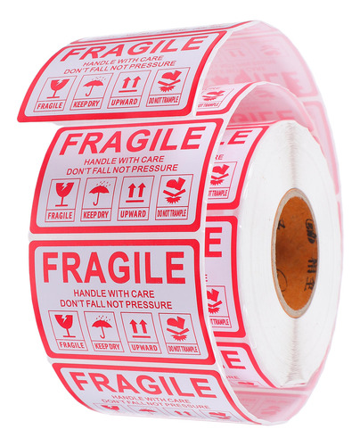 1000 Etiquetas De Envío Frágiles, Pegatinas Para El Cuidado