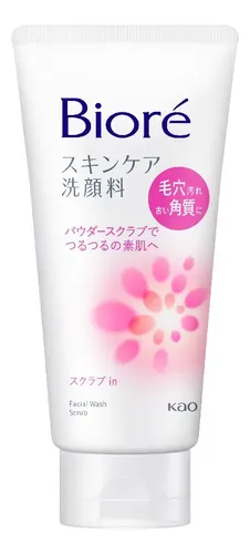 Sabonete Esfoliante Bioré Facial Wash Scrub para Todos os Tipos de Pele, 130g