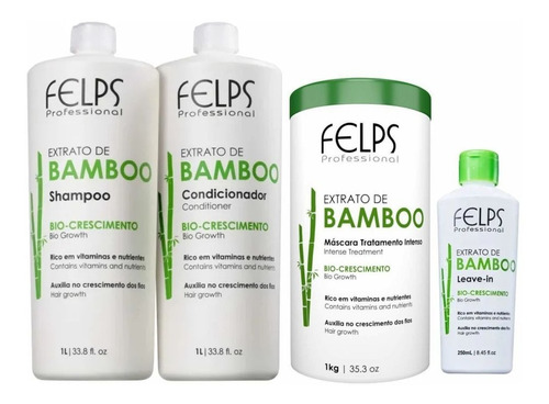 Felps Kit Completo Extrato De Bamboo Crescimento